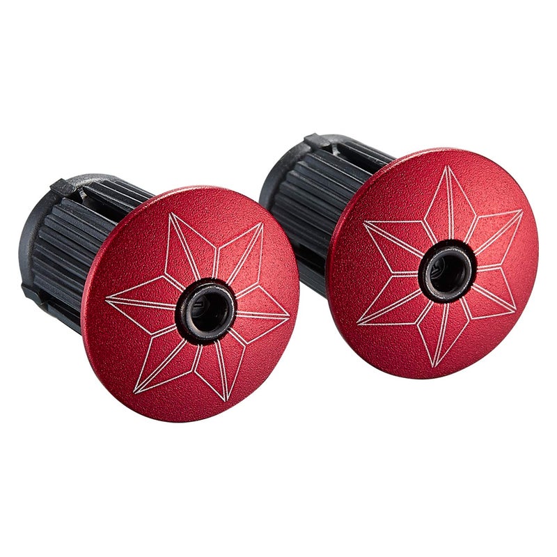 Supacaz Bike BARTAPE  Super Sticky Kush  Star Fade  RED Plus ANO RED Plugs - Image 4